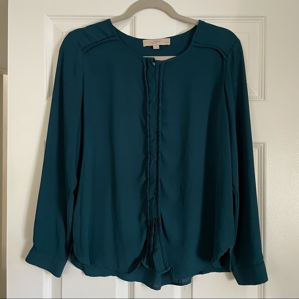 LOFT Teal Blouse